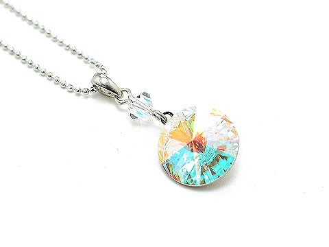 Swarovski Crystal AB Silver Necklace * Sale!