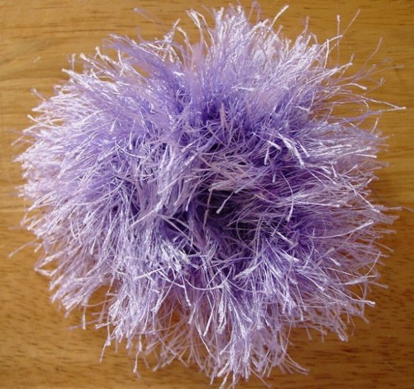 Fancy Powder Puff Hair pony tie Lavender NEW Washable