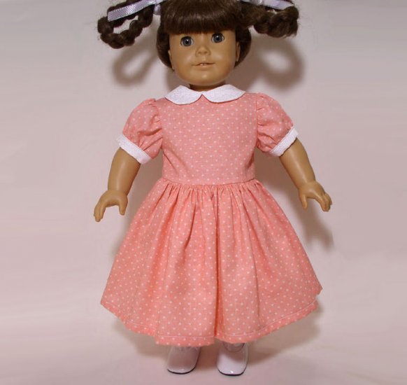 MY VALENTINE Pink Heart Short Sleeve Dress for 18 inch dolls Fits American Girl