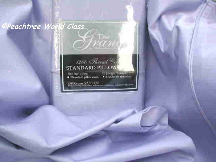 1200TC Sateen Cotton Pillowcase Pair LILAC,1200 tc -NIP-