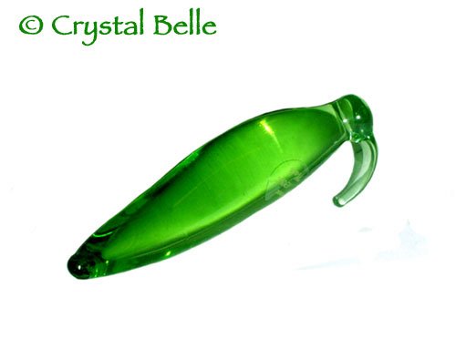 Art Glass Hand Blown Miniature Lampwork Tropical Fruit Green Banana