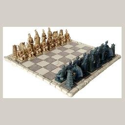 Chinese Xian Warriors Chess Set and Board