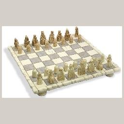 Isle of Lewis Celtic Chess Set (board & pieces)