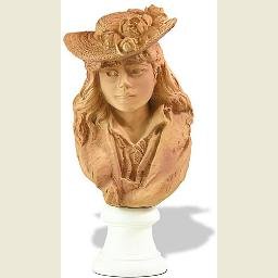 Rose Beuret in Straw Hat Portrait Statue by Rodin