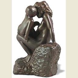 Young Mother with Child Statue by Rodin