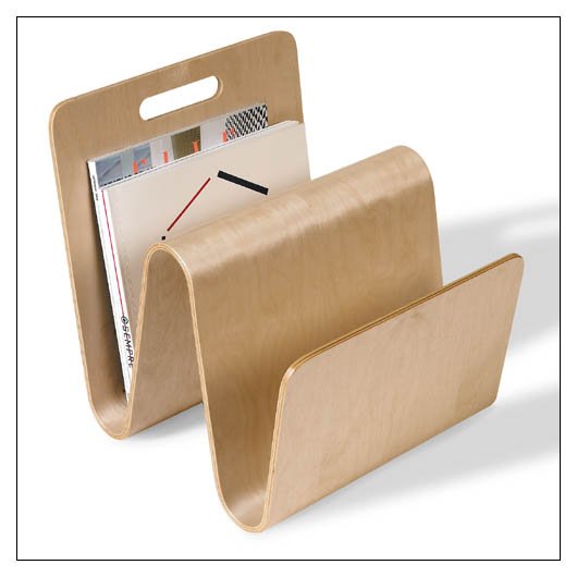 "W" Magazine Stand - Birch