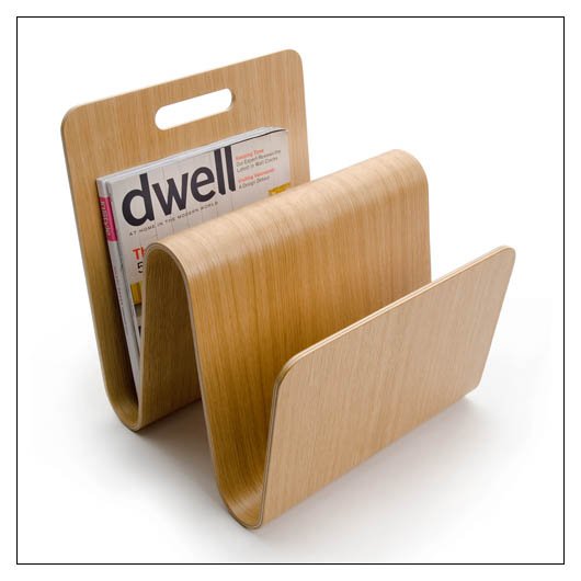 "W" Magazine Stand - Oak
