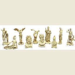Greek Set of 10 Miniature Statues