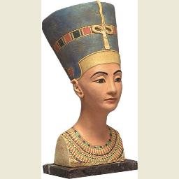 Nefertiti Egyptian Queen Bust, Gallery Quality, Color