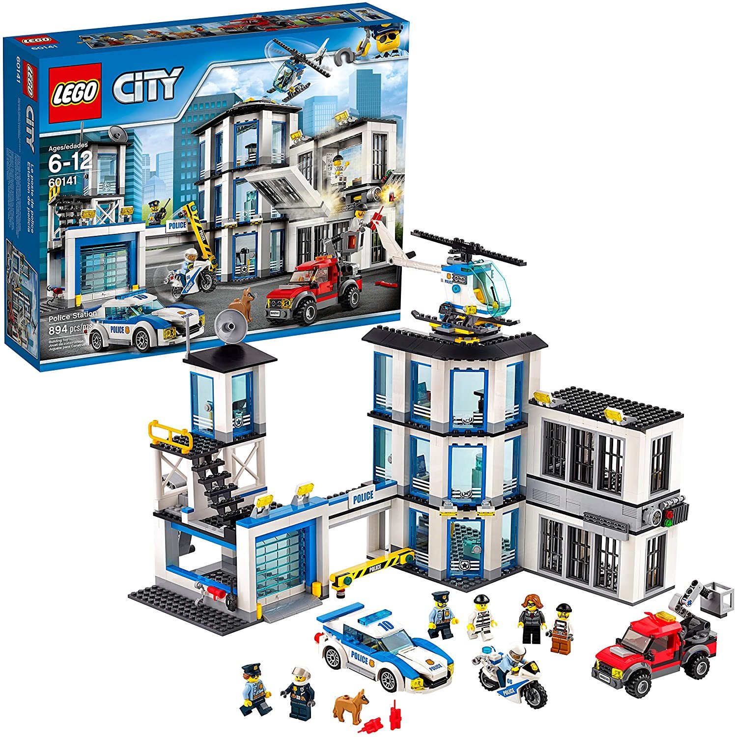 Lego City Police Station Building Kit With Cop Car Jail Cell