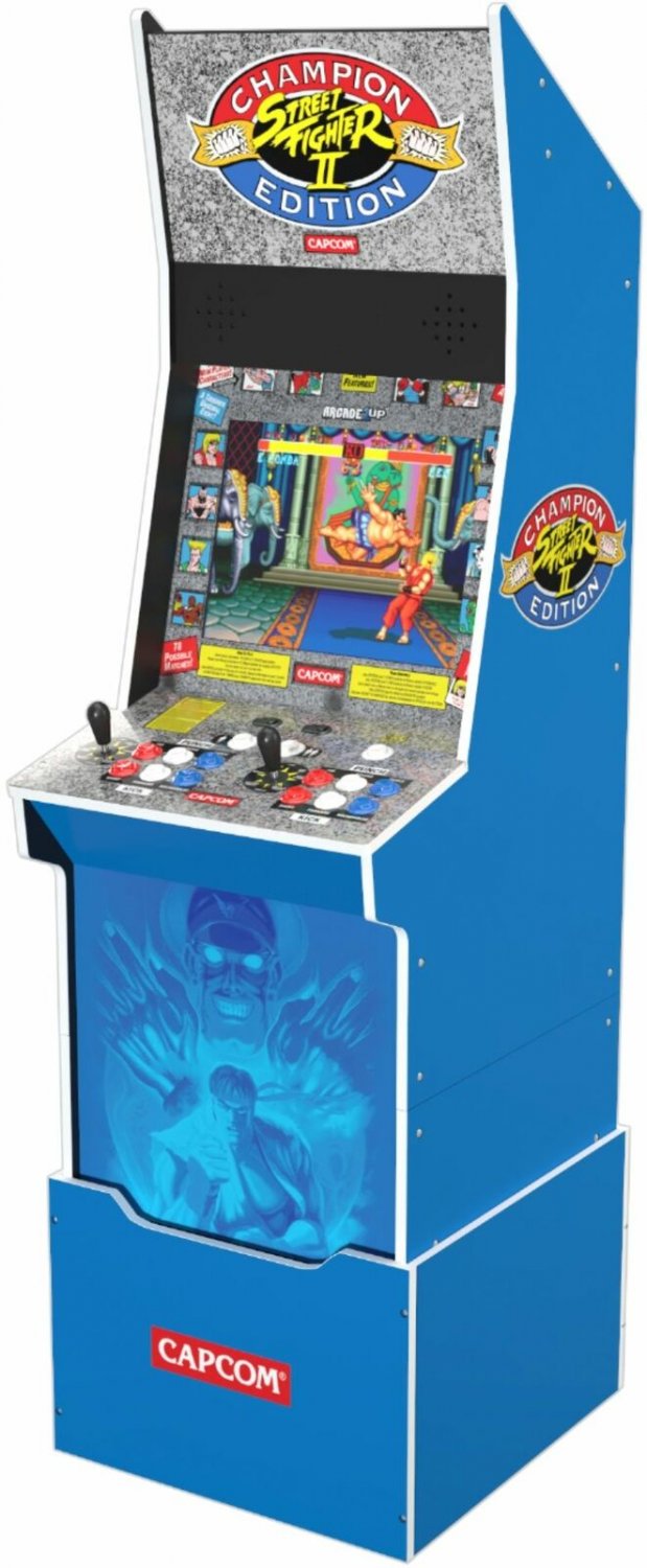 Arcade 1Up Street Fighter II Champion Edition Arcade Machine With Riser