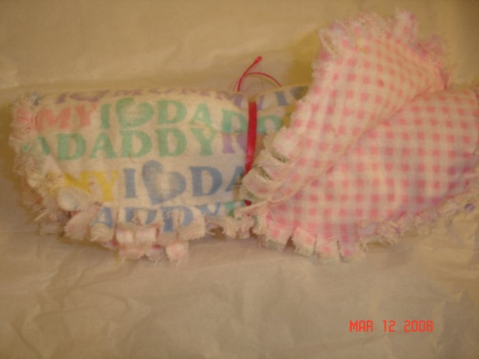 "I love Mommy, I love Daddy" Rag burp cloth