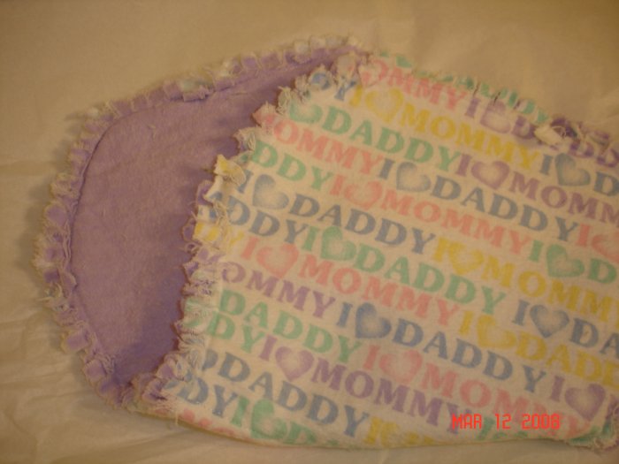 "I Love Mommy, I Love Daddy" Rag Burp Cloth