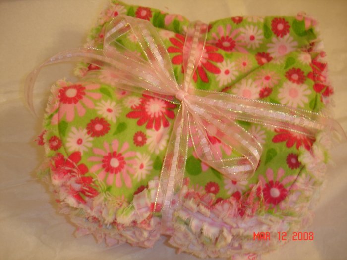 Girl theme set of 3 Rag Burp Cloths
