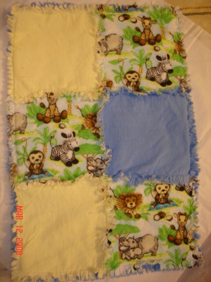 Jungle Friends Rag Lovey/ Security Blanket