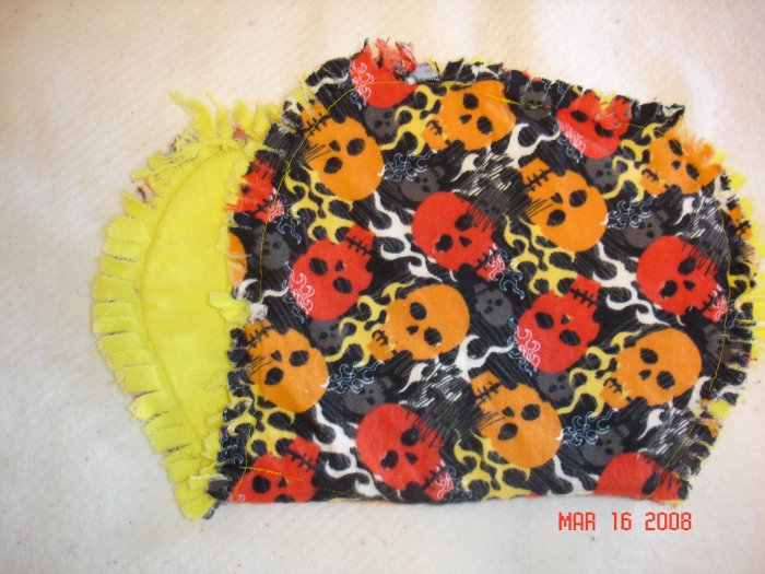 Skull/ Flame Rag Burp Cloth