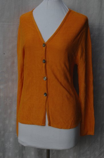 PRIVATE EDITION'S CHICO'S Orange Rayon Cardigan - Small / Medium