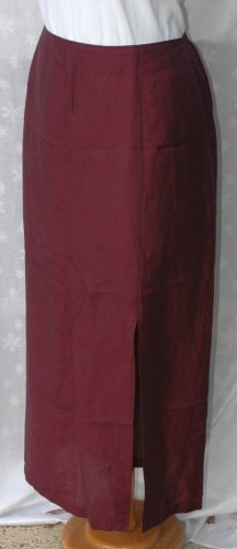 CHICO'S DESIGN Maroon Red Front Slit Skirt - 3