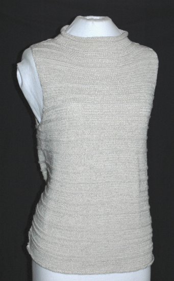 CHICO's DESIGN Khaki Tan Sleeveless Knit Top - Size 2
