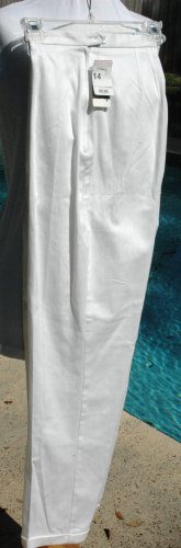 HUNT CLUB White Slacks with Lycra Stretch - Size 14 - NEW