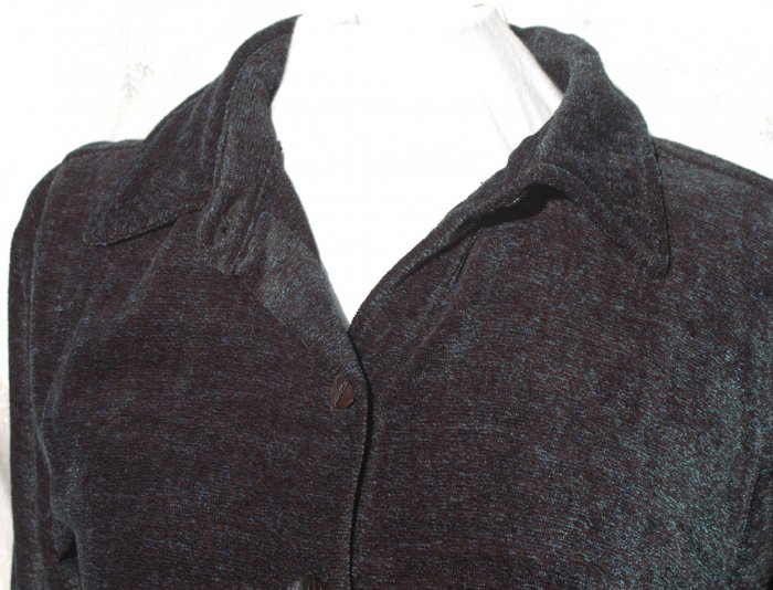 CHICO'S DESIGN Green SOFT Velour Blouse Top - Chicos 0 S M