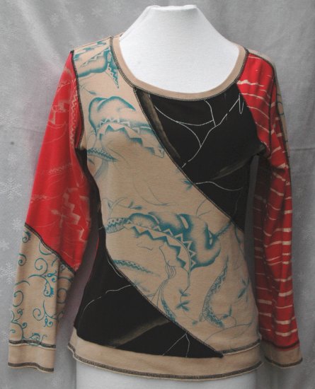 CHICO's Vibrant Matches Nothing Long Sleeve T-Shirt - Size 0 Small Medium