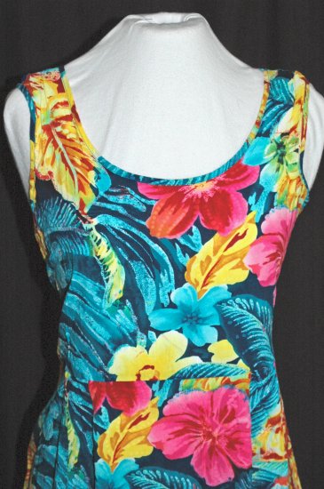JAMS WORLD Vibrant Empire Waist RAINFOREST Dress - LARGE