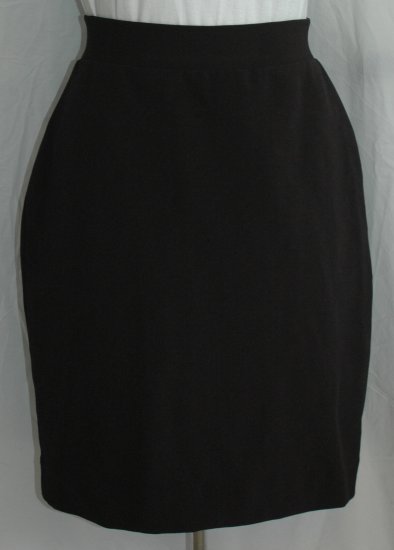 CACHE Black Ribbed Stretch Skirt - NEW - Size Large L