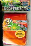 YUGIOH CARD PROTECTORS, PACK OF 50, SPECTRUM RED