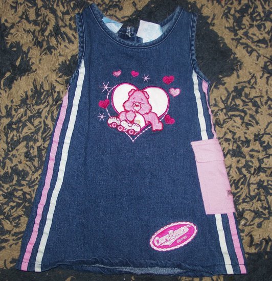 Adorable LN girls 3T Care Bears tenderheart denim dress