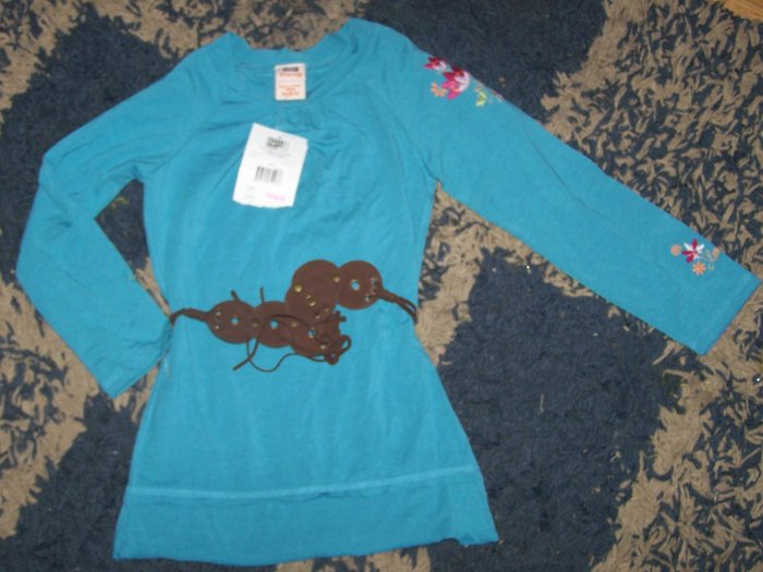 NWT girls sz XS 4/5 Faded Glory peasant style shirt