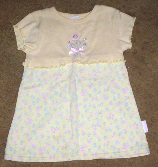 darling LN girls 2T healthtex soft yellow floral dress