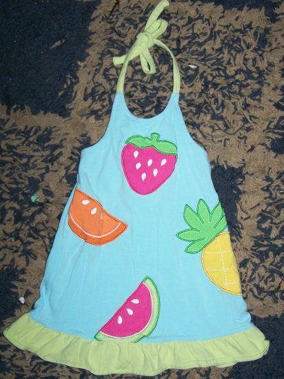 ADORABLE NN girls 24 mos halter dress with fruits