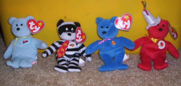 Set of 4 NWT McDonalds TY teenie beenie beanie babies