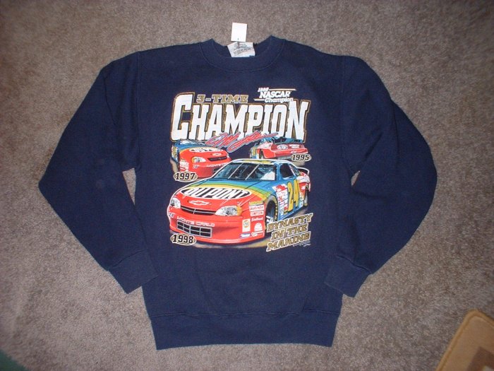 Youth Large NASCAR collectors sweatshirt blue Jeff Gordon SHIPPING INCLUDED!!