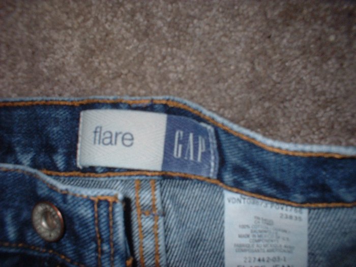 Girls' Size 12 GAP flare style blue jeans **INCLUDES SHIPPING!!**