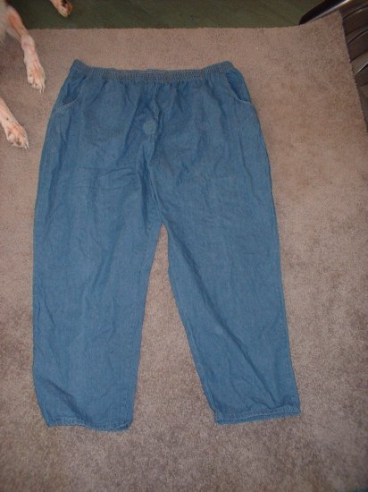 Ladies Plus Size 3x Denim Pants w/ elastic waist! SHIPPING INCLUDED