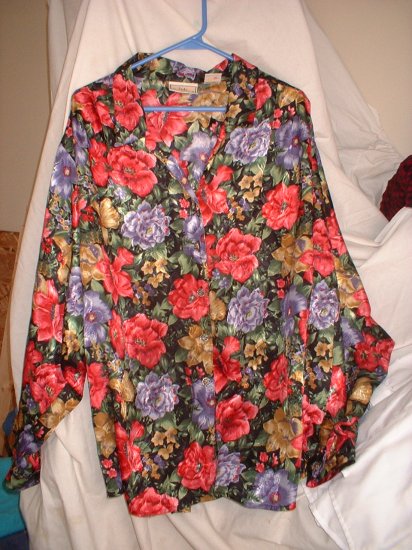 Ladies Blouse Plus Size 44 Floral SHIPPING INCLUDED