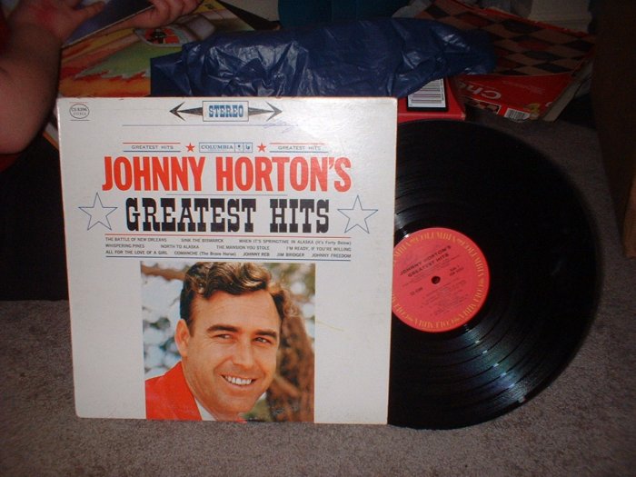 Johnny Horton's "Greatest Hits" Columbia Vinyl Record Album (we combine shipping)