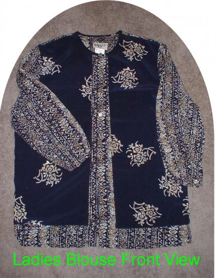 Ladies Plus Size XL Blouse Shirt Top Navy ***SHIPPING INCLUDED!!!***