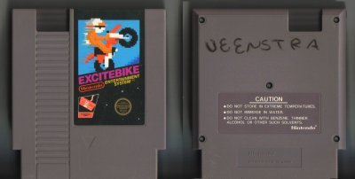 Excitebike NES Vintage Game Original Nintendo