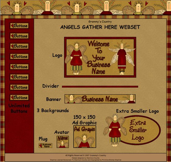 Angels Gather Here Webset - Website Graphics