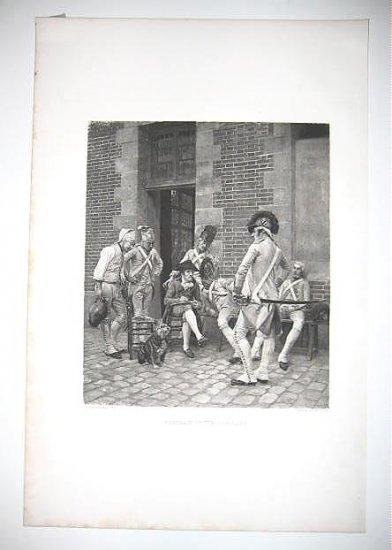 Portrait of the Serjeant by J.L.E Meissonier 1880's Gravure