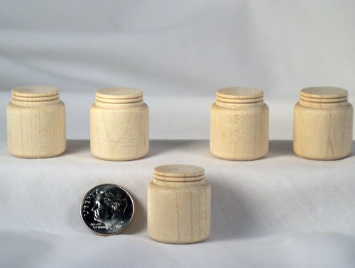 Large Miniature Mason Jar Wood Turnings