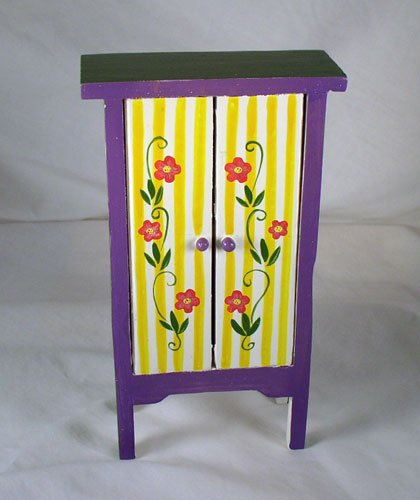Striped Cabinet 1:12 Dollhouse Miniatures