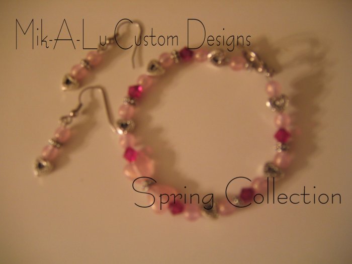 Pink Glass and Crystal