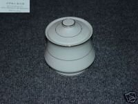 Royal Aurum White with Gold Band Sugar Dish with Lid