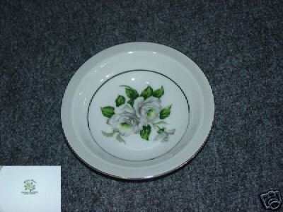 Japan China White Rose ( Platinum ) 5 Fruit Bowls
