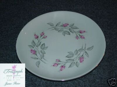 Homer Laughlin Triumph June Rose 4 Dinner Plates