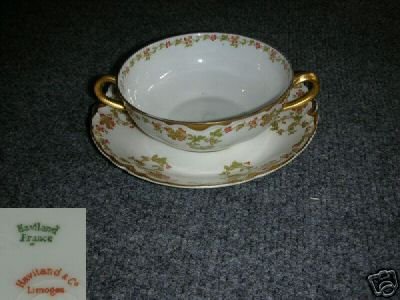 Haviland Limoges Bouillon Set Schleiger no. 523